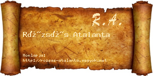 Rózsás Atalanta névjegykártya